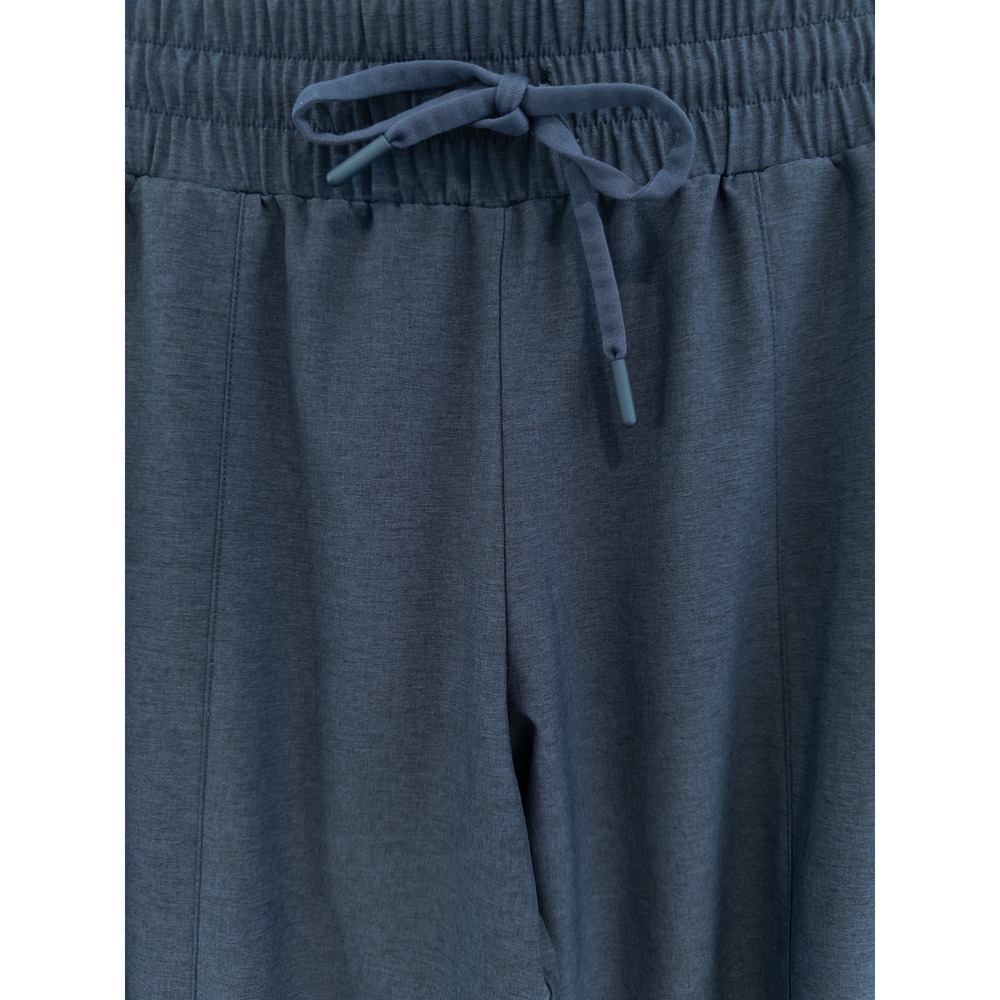 Jogger Pants Womens Blue Nylon Drawstring High Rise Sporty Athleisure Activewear - Picture 5 of 7